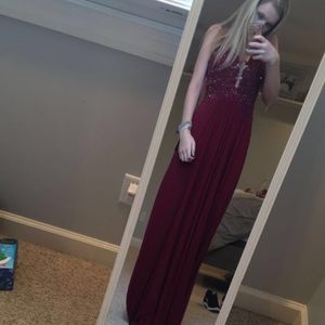 red prom dress
